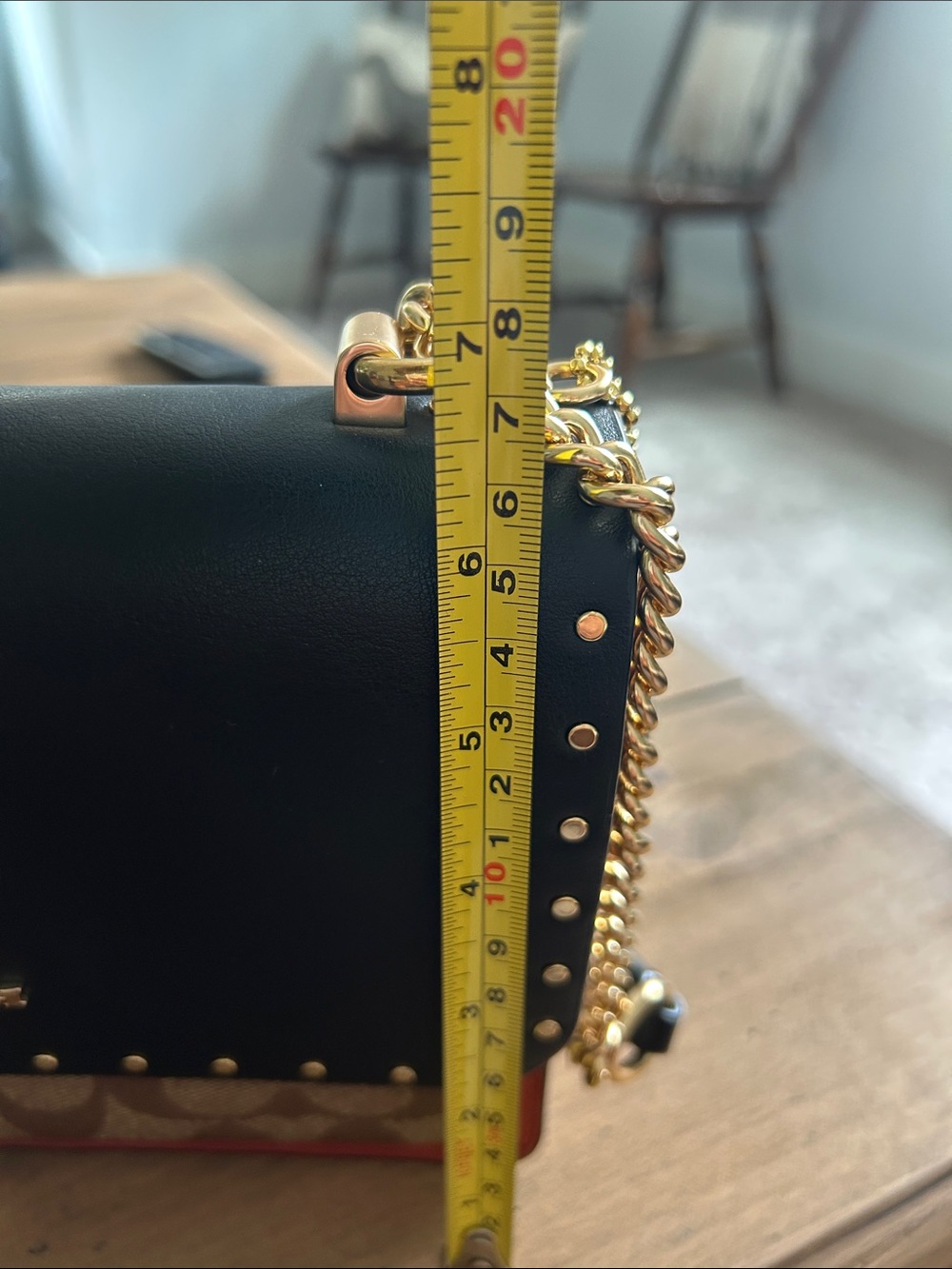 NWOT Coach Klare Black, Brown & light brown Signature Chain Crossbody - Picture 16 of 16
